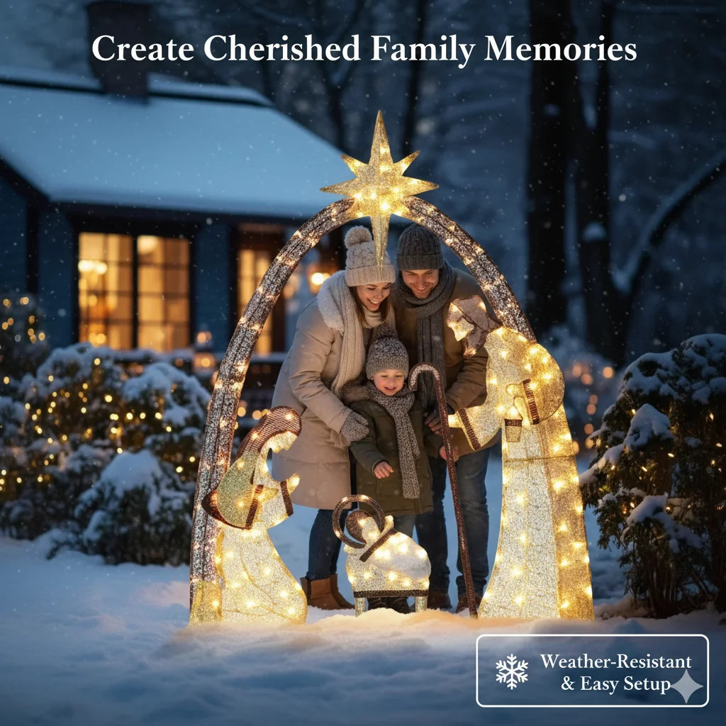5,5 фута Рождественский вертеп – обзор и цена Outdoor Lighting Effects