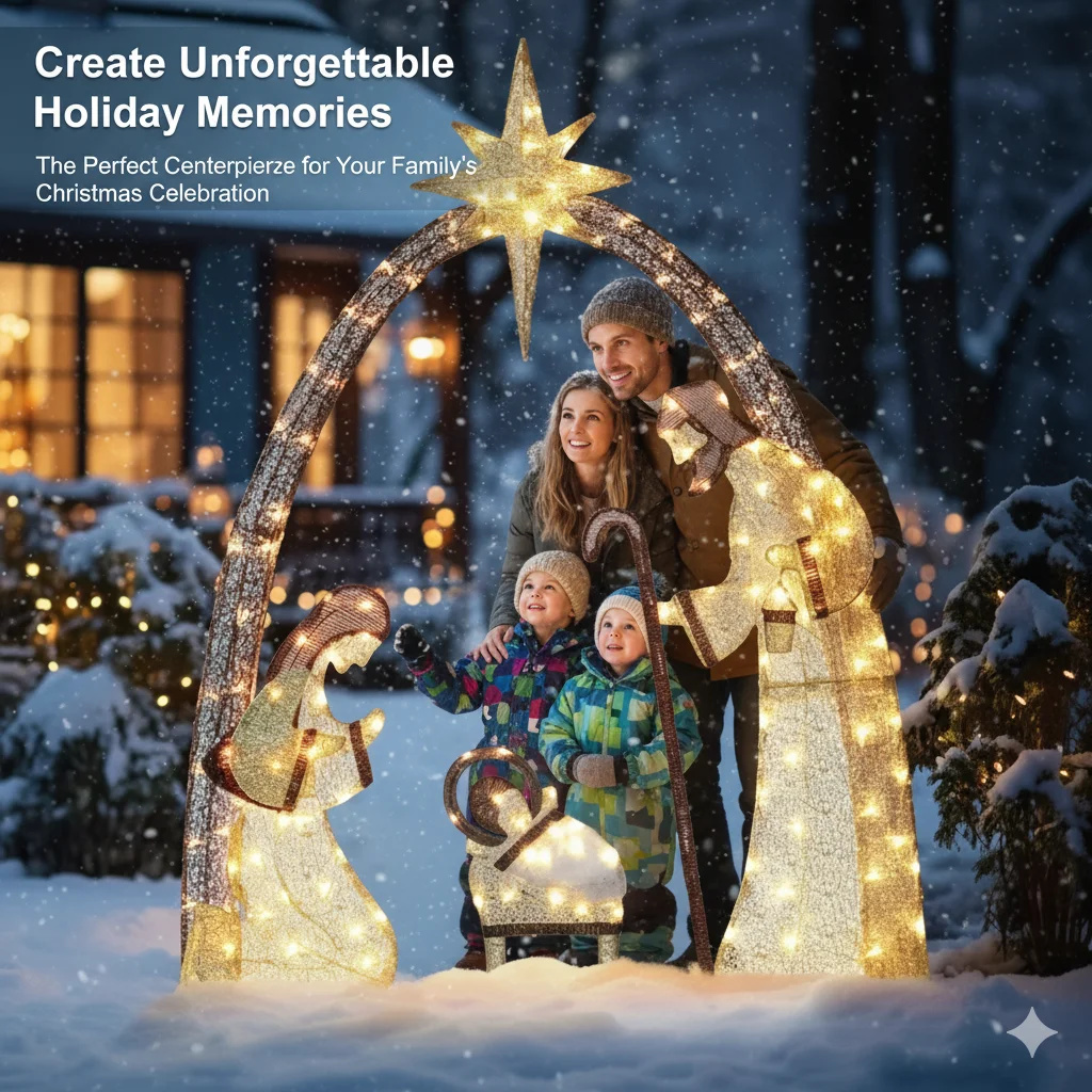 5,5 фута Рождественский вертеп – обзор и цена Outdoor Lighting Effects