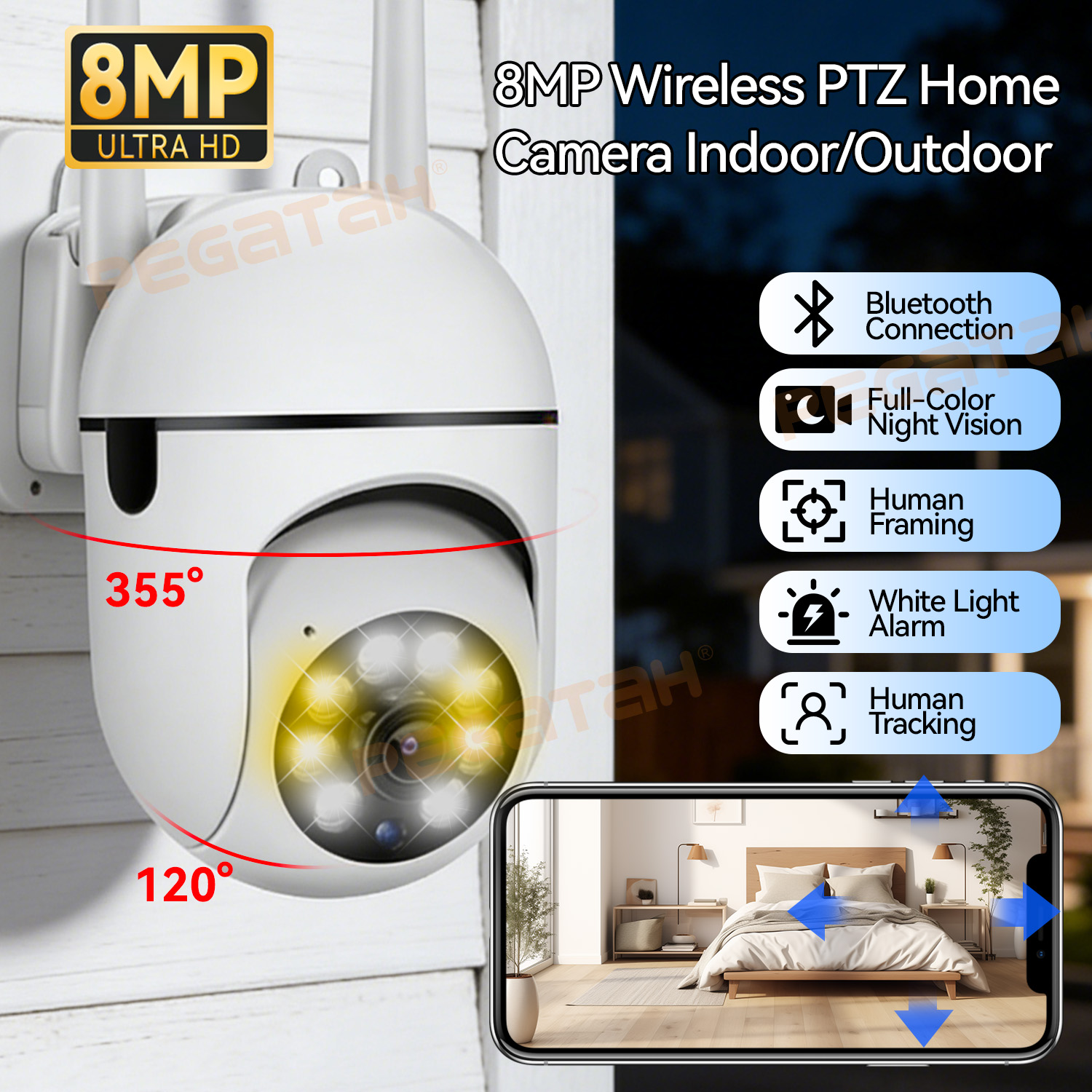 8-мегапиксельная 2,4G Wi-Fi IP – обзор и цена Outdoor Lighting Track
