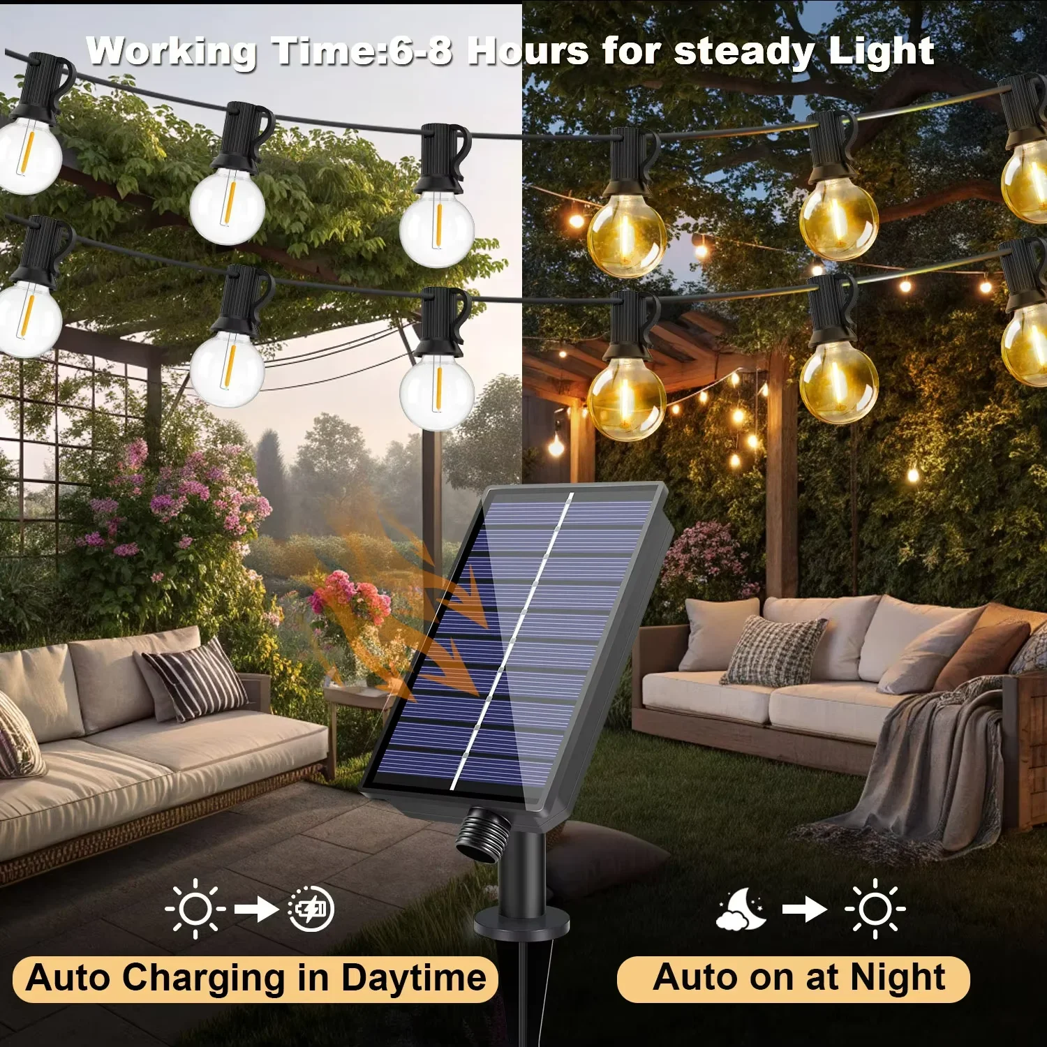 Небьющаяся солнечная гирлянда, – обзор и цена Outdoor Lighting Waterproof